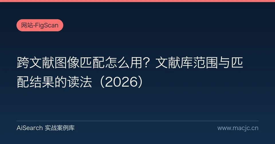 跨文献图像匹配怎么用？文献库范围与匹配结果的读法